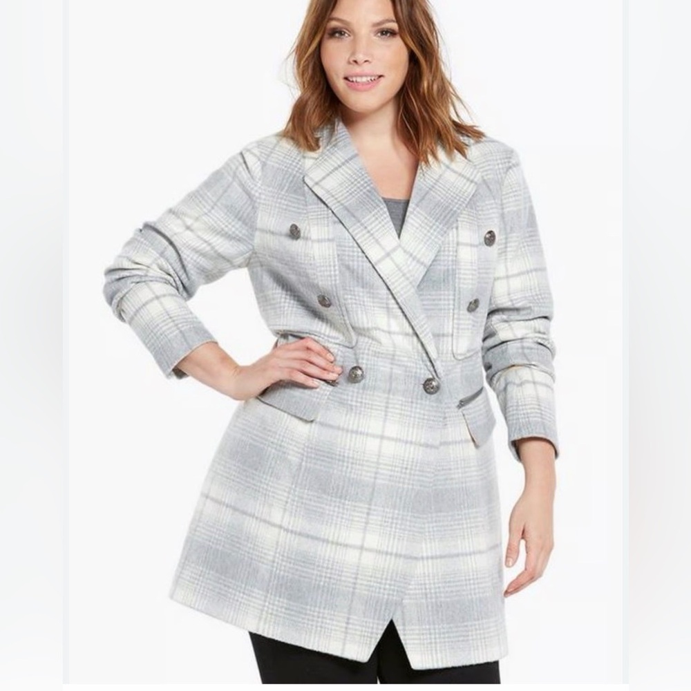 Torrid Wool Midi Coat Sleepless Plaid